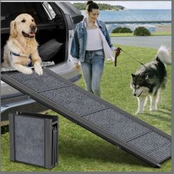 Folding Dog Ramp Non Slip Surface for Car SUV Truck 68" Long & 17" Wide Portable