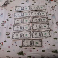 Two dollar bills 