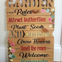 Wooden Garden Sign 