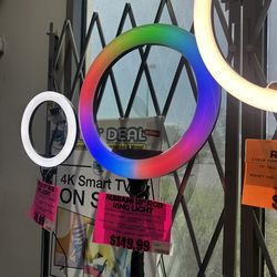 Auralani 18” RGB Ring Light w Tripod Phone Holder