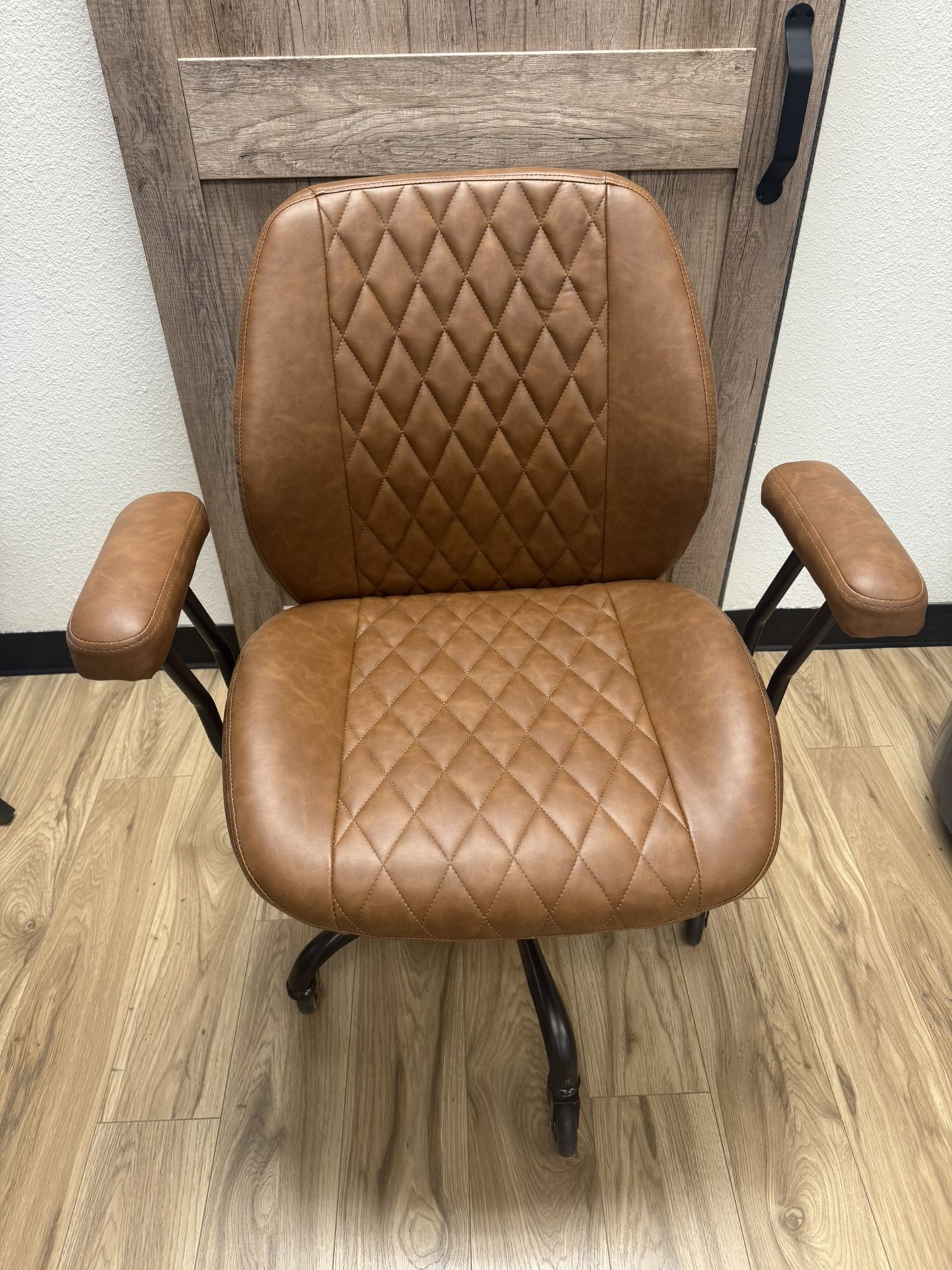 Brown Leather Desk Chair