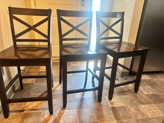 Brown dining chairs