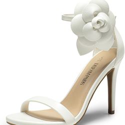 Bridal Flower Open Toe High Heels Stiletto Heeled Sandals