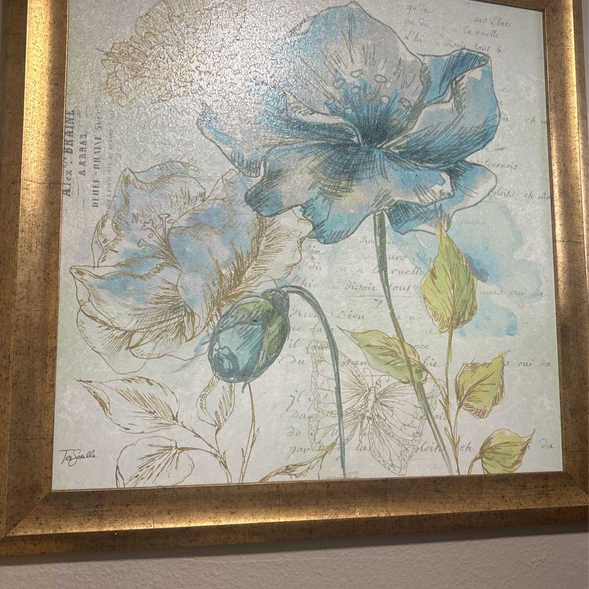 Blue Floral Painting 