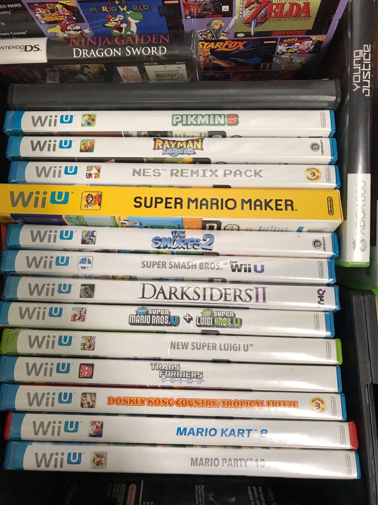 Nintendo Wii U LOT. 14 GAMES. AND BLACK 32 GIG SYSTEM