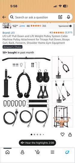 LFJ LAT Pulldown & Lift Weight Pulley System — NEW