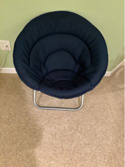 Blue saucer chair