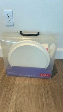 ✨ NEW Bodum Dinner for Two Plastic Ware Set – 2 Place Settings, 7-Piece Picnic Travel Set