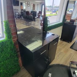 Barber Station And Mirrors 