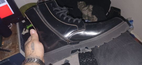 Gucci Black Leather High-Top Boot with Side Zip
