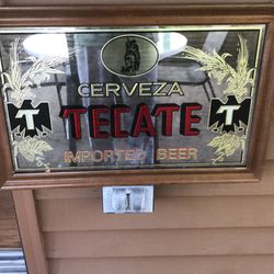 Vintage Tecate Mexican Beer Mirror