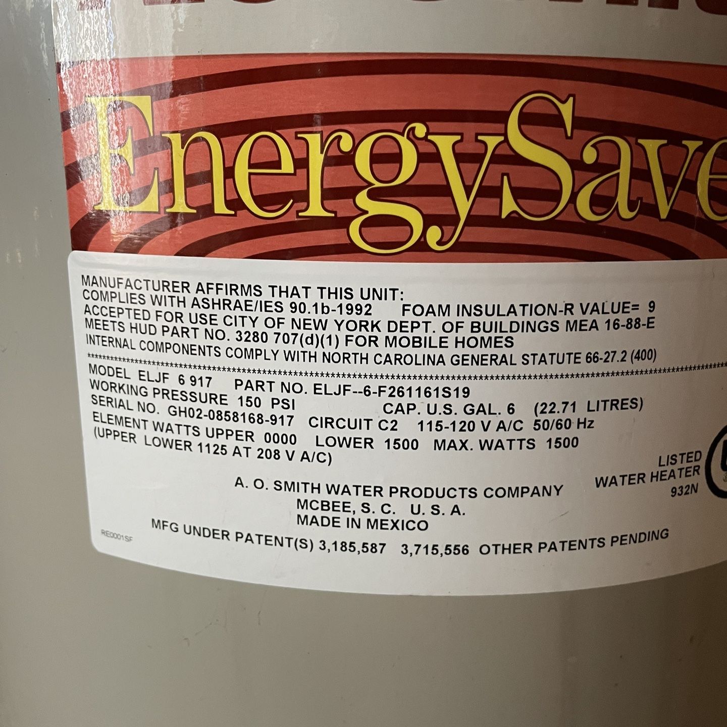 A.O. Smith 6 Gallon Electric Water Heater for Sale in Rib Lake, WI - OfferUp