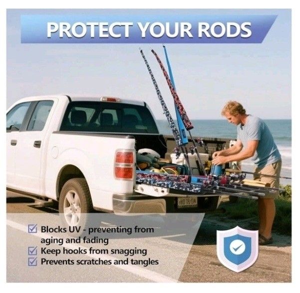 Neoprene Fishing Rod Sleeve - Fishing Rod Cover Storage 62"L