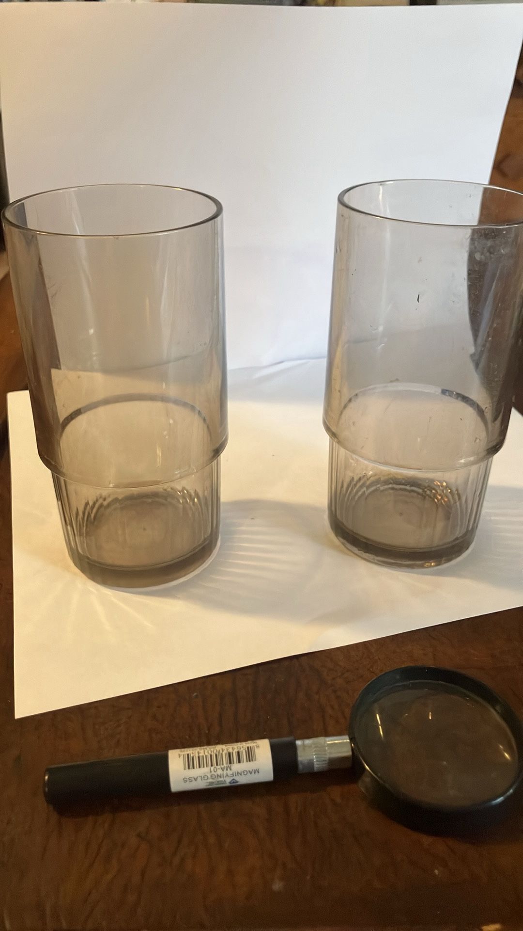 Vintage Tupperware Smoke Gray Acrylic Tumblers (Set of 2)