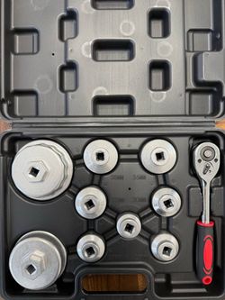 MOFEEZ Oil Filter Wrench Set 10Pc 3/8” Drive Toyota VW BMW Mercedes Metric