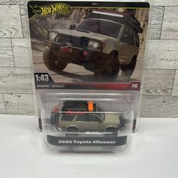 Hot Wheels Premium Beige ‘2000 Toyota 4Runner Truck • Die Cast Metal • Made in China  Scale 1:43  Metal / Metal Real Riders