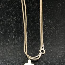 Silver Braided Necklace 