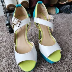 Turqouise Multicolored High Heels