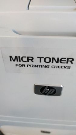 Hp printer with magentic Toner for printing check