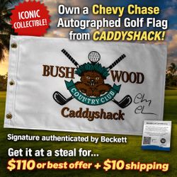 Caddy Shack Autographs Golf Flag