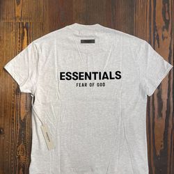 Essentials Fear Of God Light Oat Short Sleeve T-Shirt Size Medium