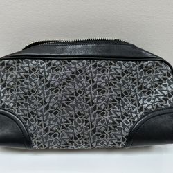 DKNY black and silver clutch.