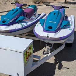 2" Yamaha Wave Adventures 2"Three Seaters1100cc And Trailer. Excellent Condition Had Them Detailed 🤑💰🤑💰🤑