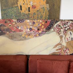 Gustav Klimt “Sea Serpents” Wrapped Canvas 