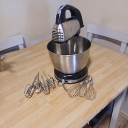 Hamilton Beach Stand Mixer with Attachments – Stainless Steel