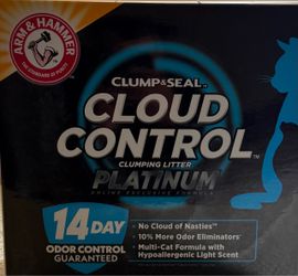 Arm & Hammer Clump & Seal Cloud Control Platinum Cat Litter – $10