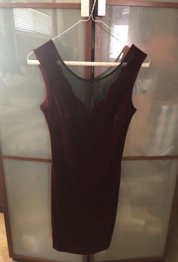 Size small short burgundy velvet dress