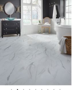 White Marble Luxury Vinyl Flooring