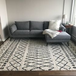 Mid Century Modern Couch With Chaise 
