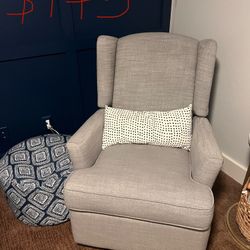 Gray Wingback Recliner Glider!