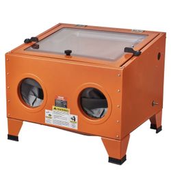 VEVOR 25 Gallon Sandblasting Cabinet, 40-120PSI Portable Benchtop Sand Blasting Cabinet, Heavy Duty Steel Sand Blaster with Blasting Gun =B16-256