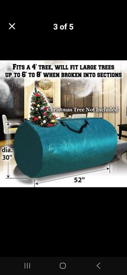 GREEN Artificial Christmas Tree Bag Clean Up Holiday Up to 8ft/9ft Tree Storage