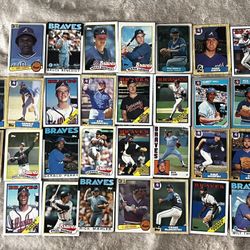 Must go! MLB BRAVES CARDS VINTAGE: Vintage lot atlanta Braves baseball cards MLB conditions vary