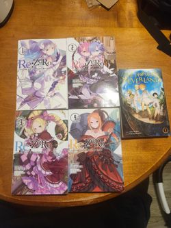 Re: Zero Light novel 1-4 + The promised neverland
