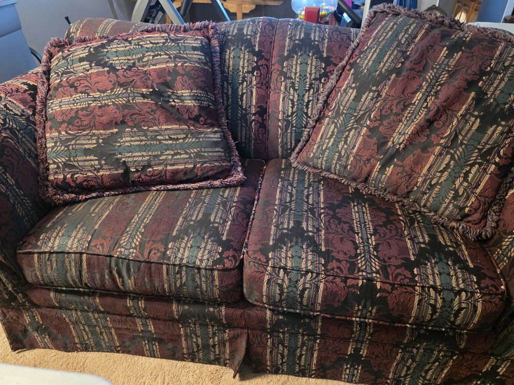 Antique Couch And Loveseat Duo