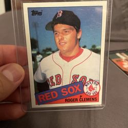 Rodger Clemens Rookie Card Topps 1985