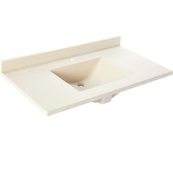 Swan Contour Solid Surface Single-Bowl Vanity Top