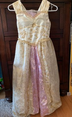 RAPUNZEL TANGLED EVER AFTER PRINCESS WEDDING DRESS COSTUME GIRLS DISNEY 7 8 GOWN