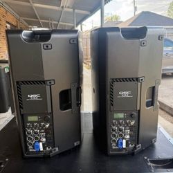 2x QSC K12.2, 1x QSC KS118, Proline Speaker Stands