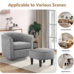 🔥one sale 🔥Swivel Barrel Chair