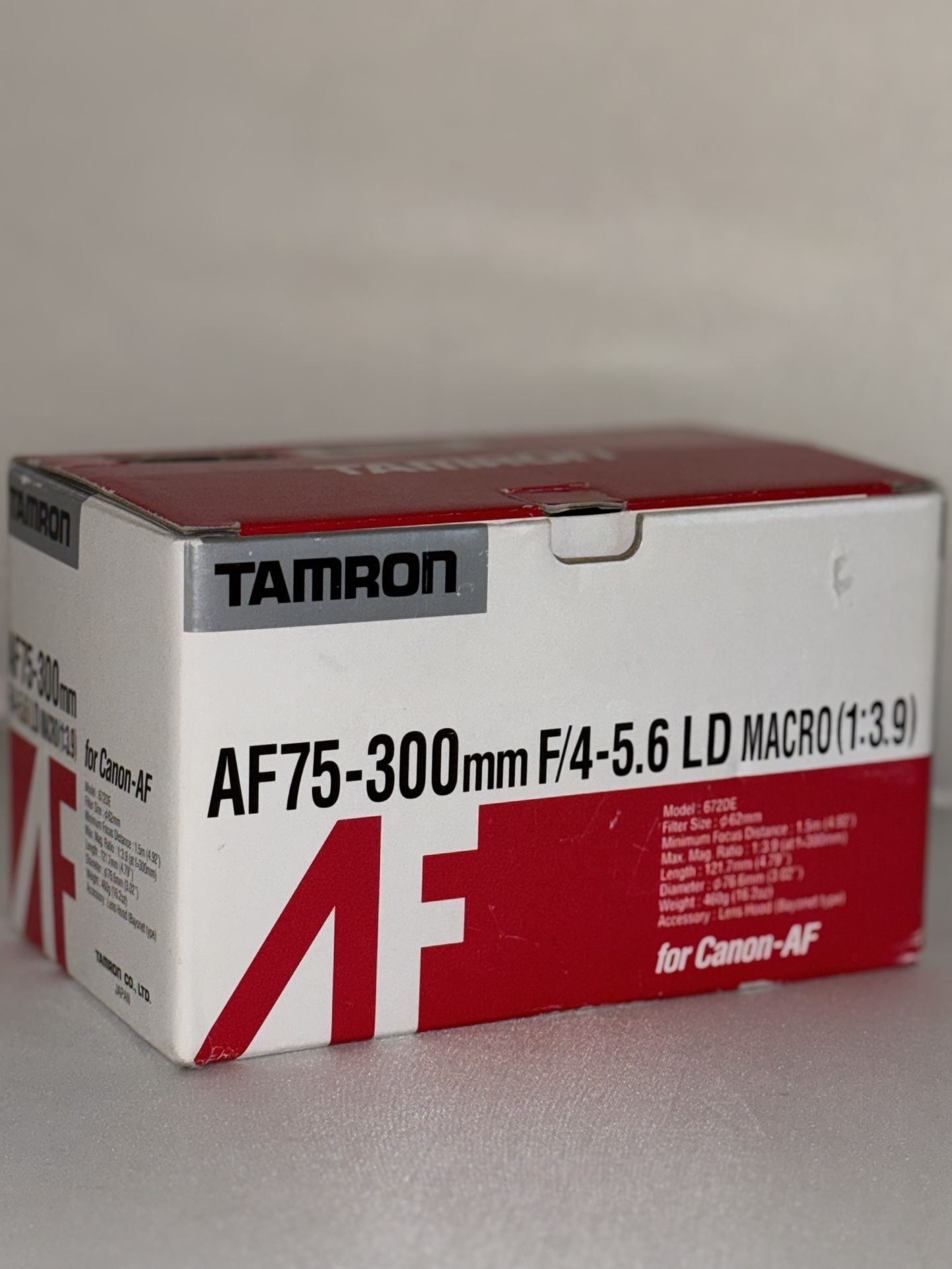TAMRON AF75-300MM F/4-5.6 LD MACRO (1:3.9) For Canon-AF