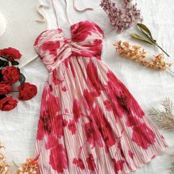 Pink/red Floral Dress