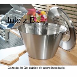 Princess House Cazo Clásico De 50 Qts De Acero Inoxidable Nuevo En Su Caja 