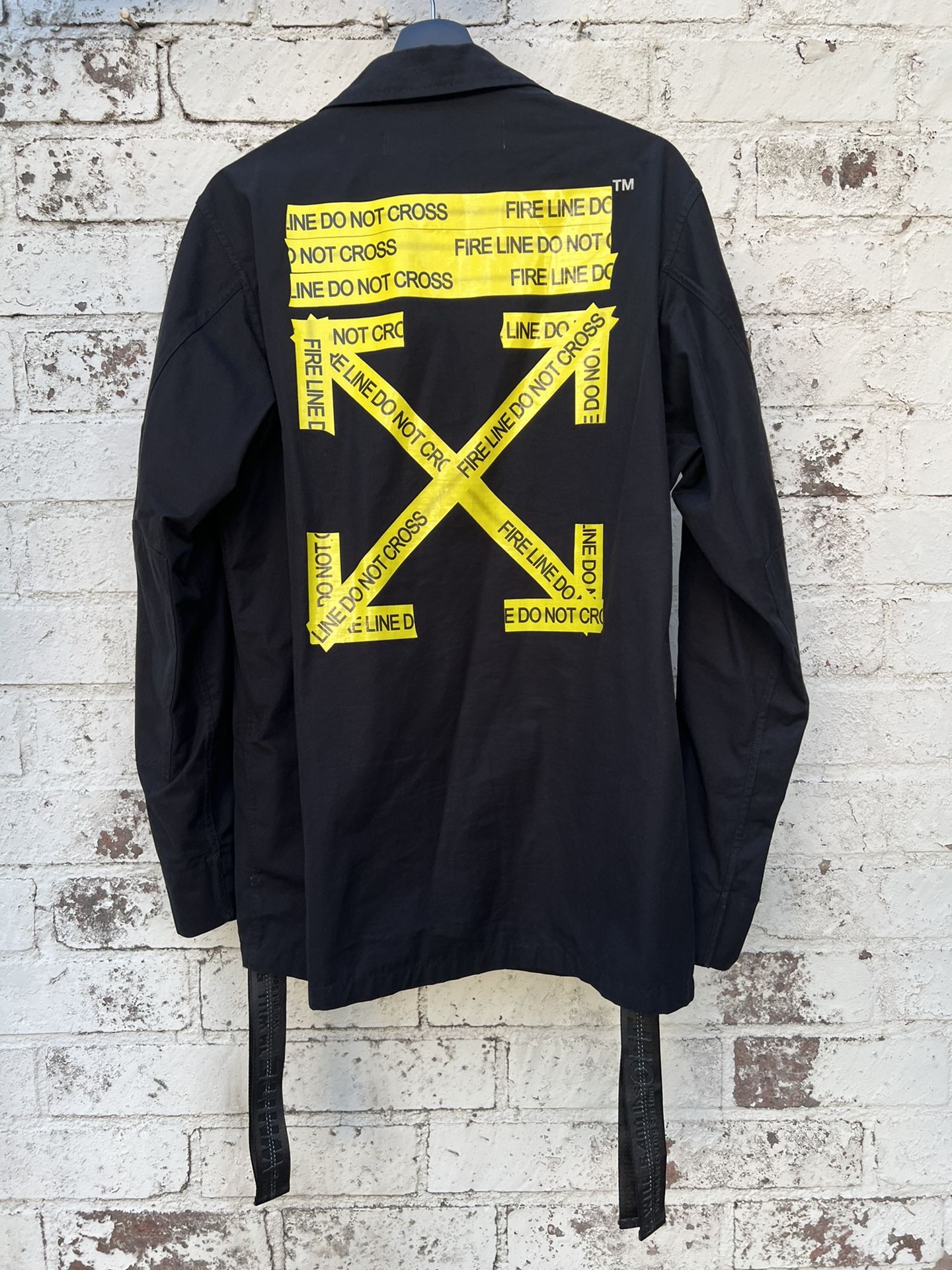 OFF-WHITE c/o Virgil Abloh Black Firetape Field Jacket 