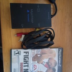 PS2 Multitap,Game, Av Cable 