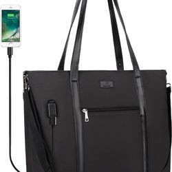 Laptop Tote Bag for Women 17.3 Inch Laptop Bag Waterproof Nylon Teacher Bag